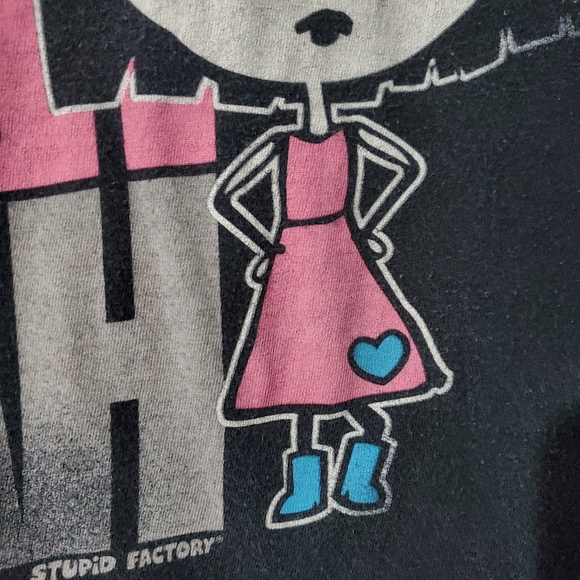 Stupid Factory juniors "Blah Blah Blah" graphic tee. In used condition. - Picture 8 of 15